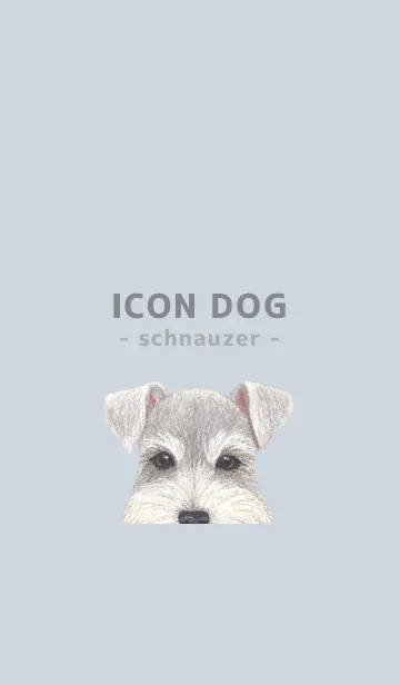 [LINE着せ替え] ICON DOG - シュナウザー - PASTEL BL/05の画像1