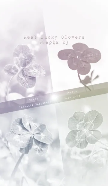 [LINE着せ替え] Real Lucky Clovers #sepia 23の画像1