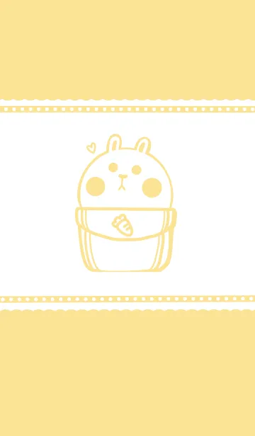 [LINE着せ替え] Pocket cute rabbit J-light yellow (Ye3)の画像1