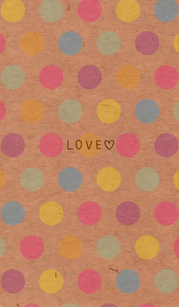 [LINE着せ替え] クラフト紙 カラフルドット20の画像1