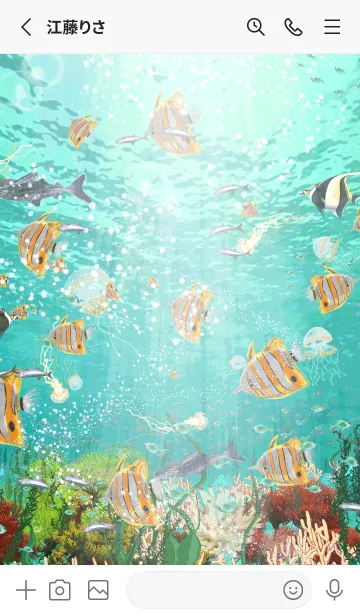 [LINE着せ替え] りさえ用☆珊瑚と熱帯魚の夏の着せかえの画像2