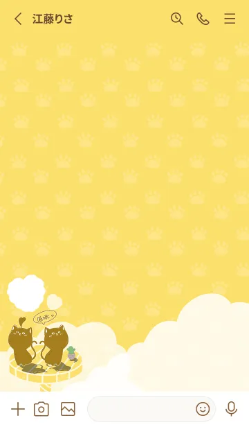 [LINE着せ替え] Cat on Platform J-Bright Yellow (Ye1)の画像2