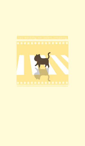 [LINE着せ替え] cat zebra crossing J-yellow (Ye5)の画像1