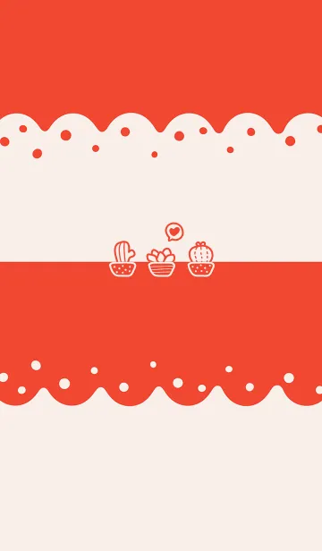 [LINE着せ替え] Wave Bubble Succulent J- Beige (Re2)の画像1