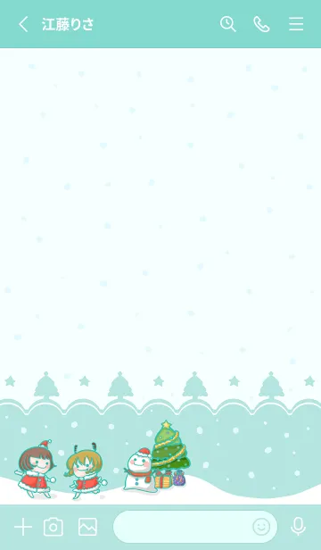 [LINE着せ替え] Christmas Carnival - light green (gr8)の画像2