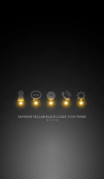 [LINE着せ替え] SAFFRON YELLOW BLACK LIGHT ICON THEMEの画像1