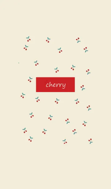 [LINE着せ替え] cherry_pattern #beige redの画像1