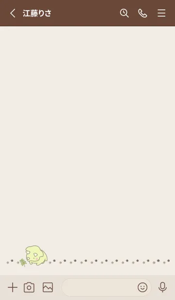 [LINE着せ替え] 小さい恐竜たち -ブラウン-の画像2