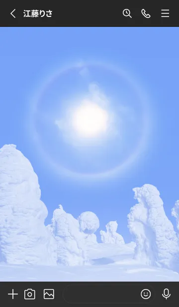 [LINE着せ替え] 幸運の太陽ハロと樹氷 14の画像2
