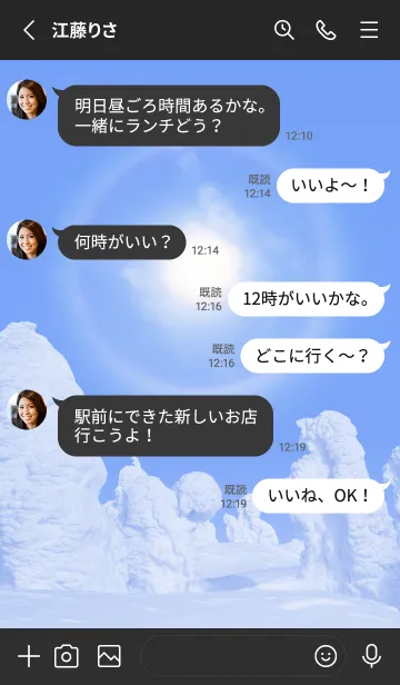 [LINE着せ替え] 幸運の太陽ハロと樹氷 14の画像3