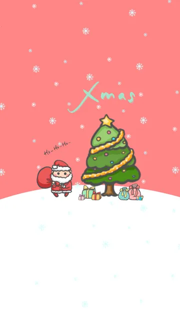 [LINE着せ替え] Happy Christmas Day J-Bebby Red (Gr5)の画像1