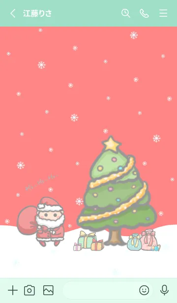 [LINE着せ替え] Happy Christmas Day J-Bebby Red (Gr5)の画像2