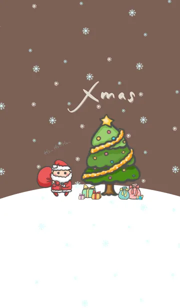 [LINE着せ替え] Happy Christmas Day J-Red Orange (Br2)の画像1