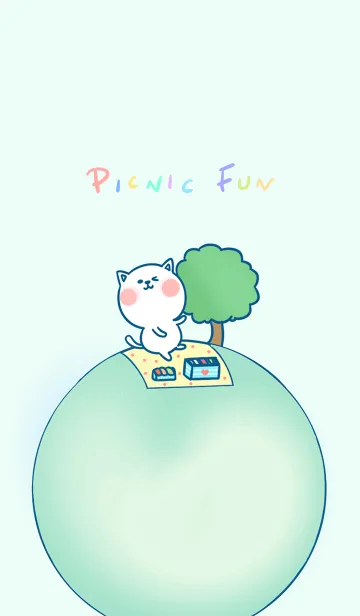 [LINE着せ替え] Picnic Fun J-Mint Green (Gr5)の画像1