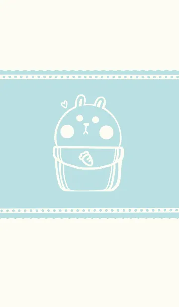 [LINE着せ替え] Pocket cute rabbit J-light gray (Gr7)の画像1