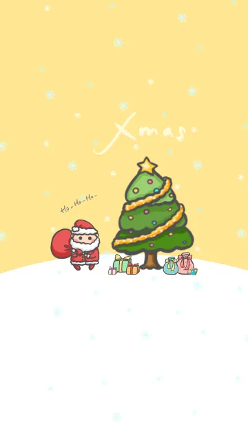 [LINE着せ替え] Happy Christmas Day J-Yellow (Ye5)の画像1