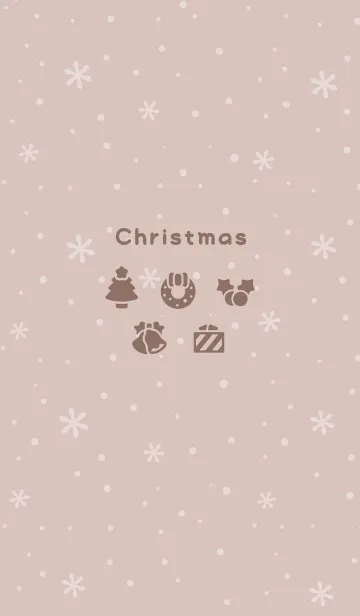 [LINE着せ替え] クリスマス6<ブラウン>の画像1
