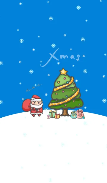 [LINE着せ替え] Happy Christmas J-Blue (Bl1)の画像1