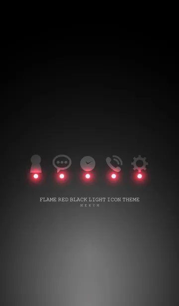 [LINE着せ替え] FLAME RED BLACK LIGHT ICON THEMEの画像1