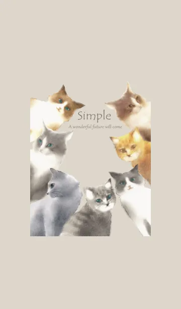 [LINE着せ替え] 猫に囲まれているだけで幸せ♪7の画像1