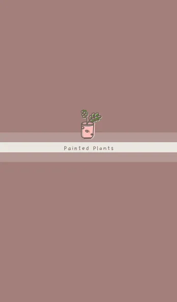 [LINE着せ替え] Painted plants JA-fog red (Be1)の画像1