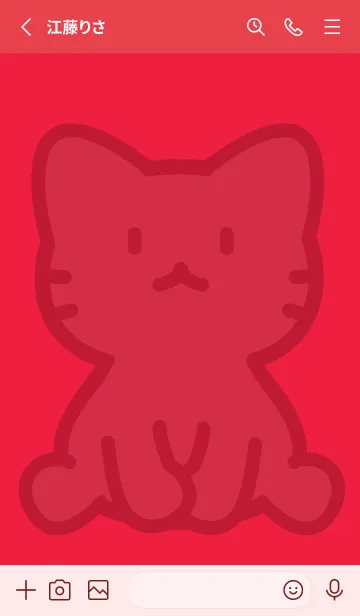 [LINE着せ替え] 黒猫クリスマスレッド XLの画像2