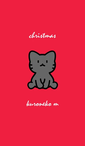 [LINE着せ替え] 黒猫クリスマスレッド Mの画像1