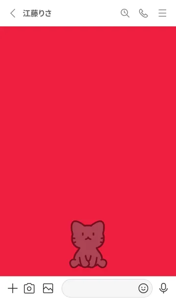 [LINE着せ替え] 黒猫クリスマスレッド s01の画像2