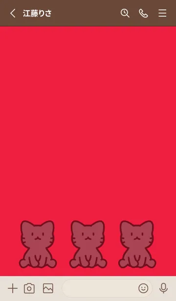 [LINE着せ替え] 黒猫クリスマスレッド s05の画像2