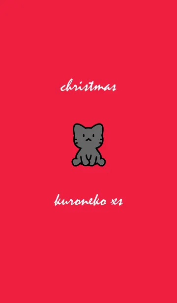 黒猫クリスマスレッド xsの着せ替えメイン画像