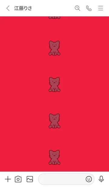 [LINE着せ替え] 黒猫クリスマスレッド xsの画像2