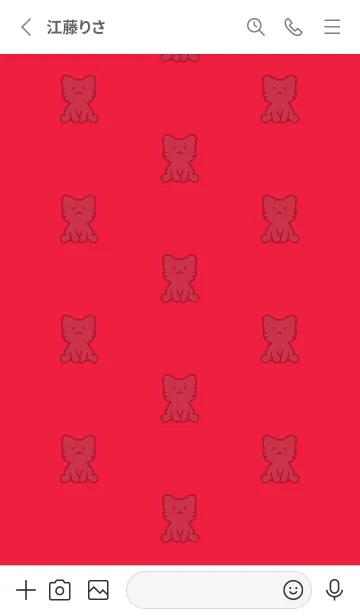 [LINE着せ替え] 黒猫クリスマスレッド xs03の画像2