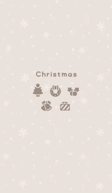 [LINE着せ替え] クリスマス7<ベージュ>の画像1