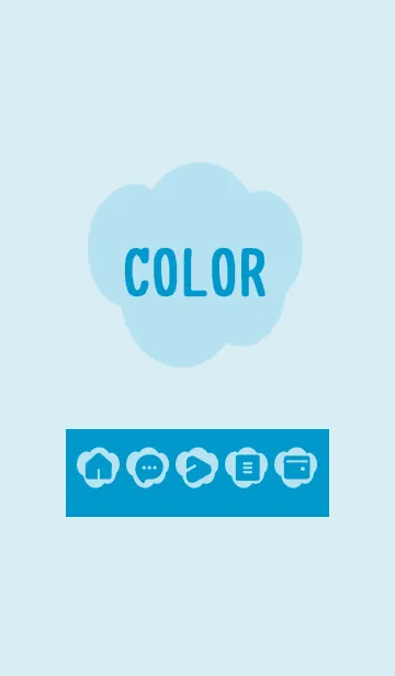 [LINE着せ替え] blue color U12の画像1