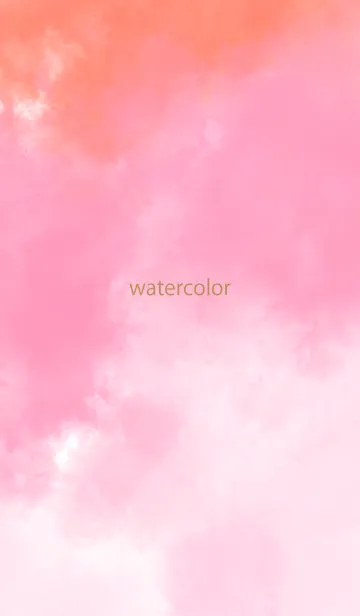 [LINE着せ替え] watercolor pink&orange 26の画像1