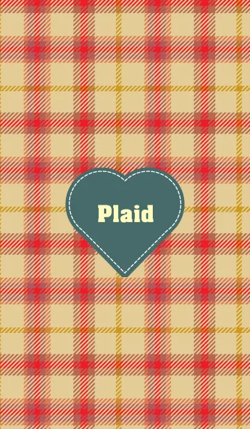 [LINE着せ替え] plaid & Heart 14の画像1