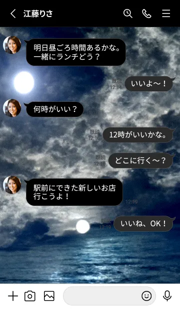 [LINE着せ替え] 夜の月 月の海 #DlT_3。の画像3