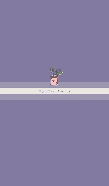 [LINE着せ替え] Painted plants JA-purple (Be1)の画像1