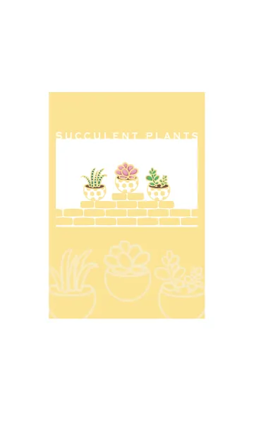 [LINE着せ替え] Succulents J-Light Yellow Orange (bw3)の画像1