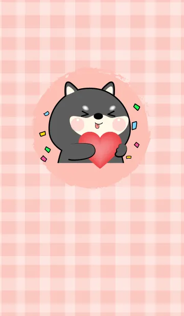 Simple Cute Cute Black Shiba Inu (JP)の着せ替えメイン画像