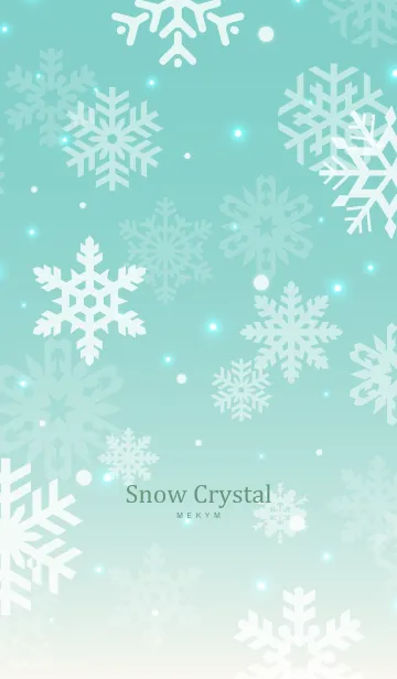 [LINE着せ替え] Snow Crystal-EMERALD GREEN.MEKYM 19の画像1