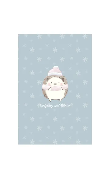 [LINE着せ替え] ハリネズミと冬 -ブルー-の画像1