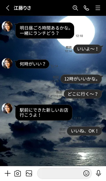 [LINE着せ替え] 夜の月 月の海 #DlU_2。の画像3