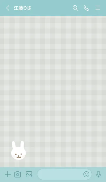 [LINE着せ替え] うさぎ チェック柄6の画像2