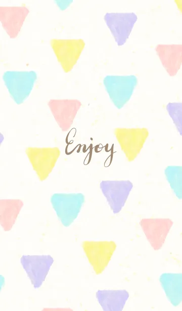 [LINE着せ替え] 水彩パステル三角5の画像1