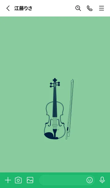 [LINE着せ替え] バイオリン 葦葉色の画像2