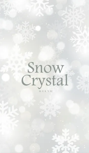 [LINE着せ替え] Snow Crystal-WHITE.MEKYM 19の画像1