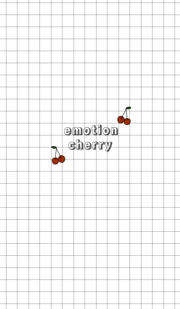 [LINE着せ替え] emotion cherry #grayの画像1