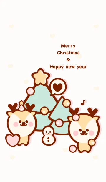 Happy deer Happy winter 7の着せ替えメイン画像