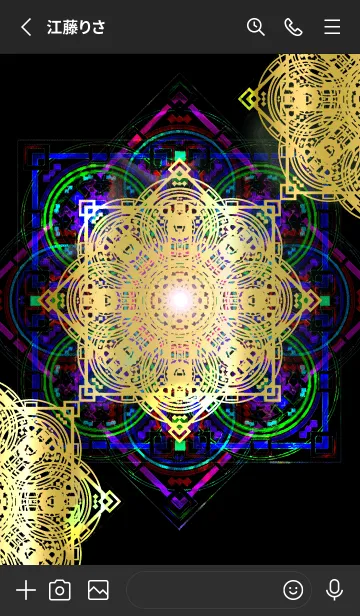 [LINE着せ替え] 夢が叶う曼荼羅 Black Gold*の画像2